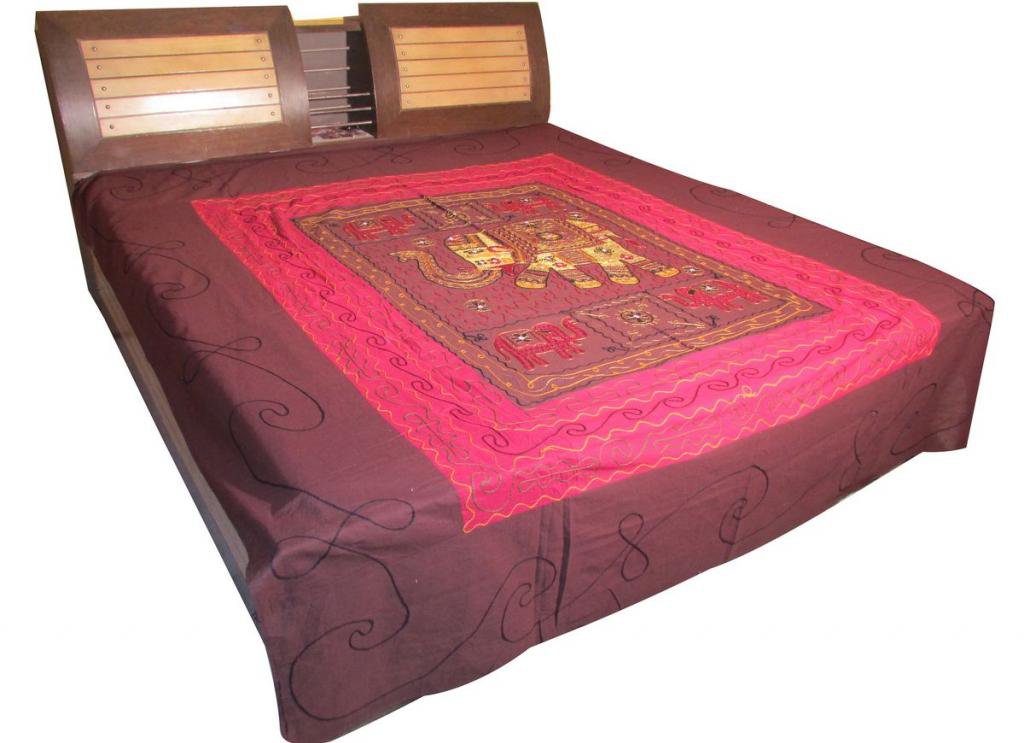 Ethnic Bedspread Embroidered Wall Hanging Bed Cover Tapestry Throw coverlet Art