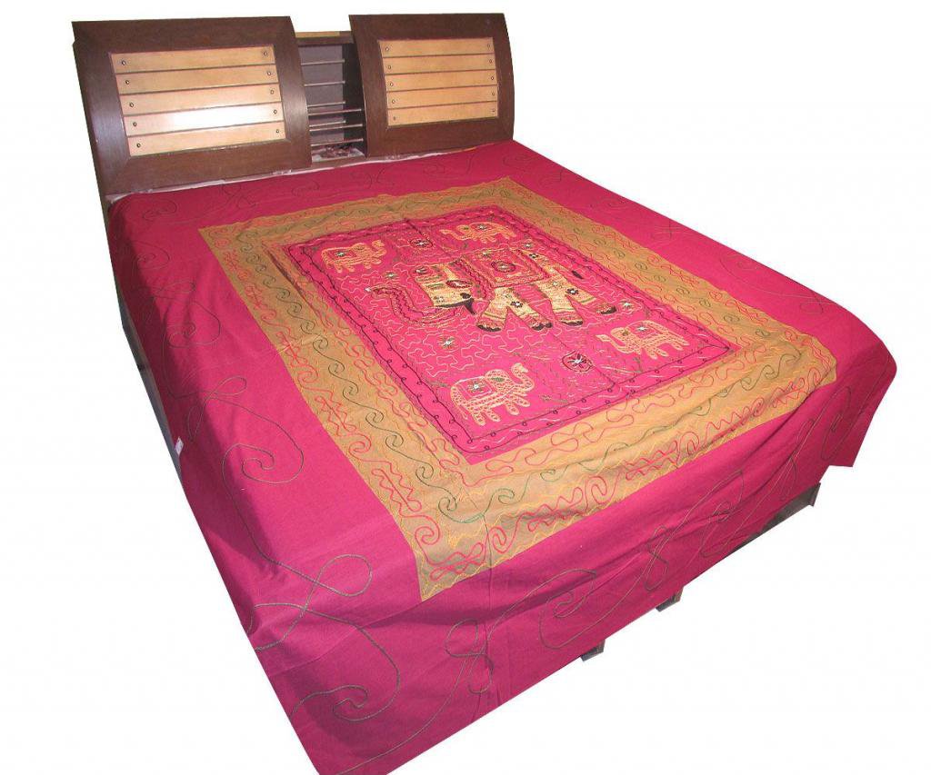 HandCrafted Bed Sheet Bedding Wall Hanging Bed Cover Tapestry Throw coverlet Art