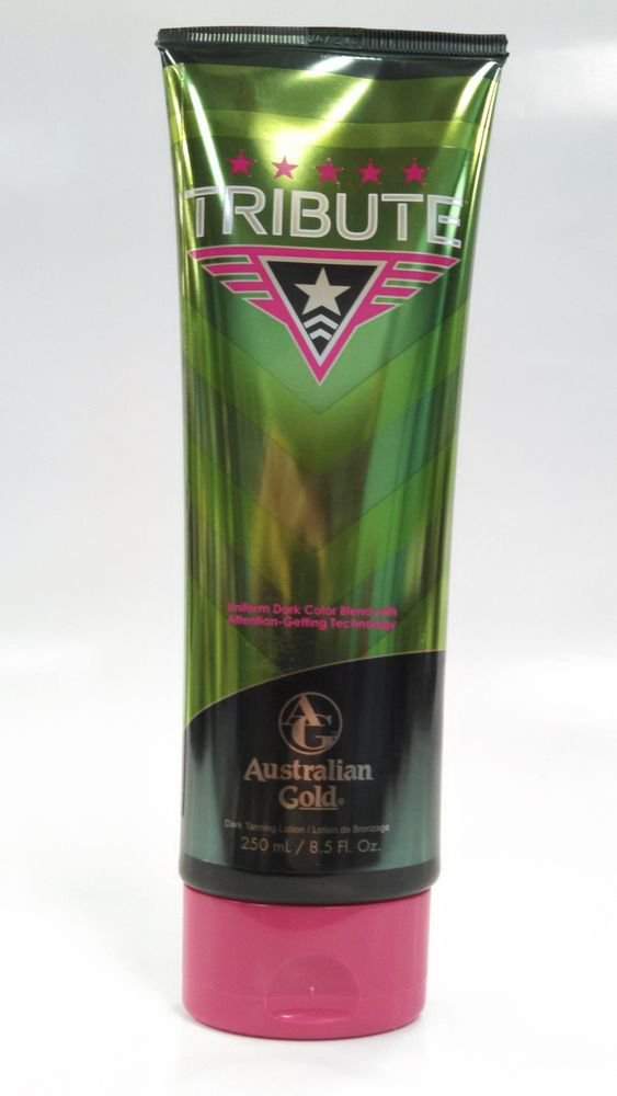 AUSTRALIAN GOLD TRIBUTE NATURAL BRONZER TANNING BED LOTION ~ FAST FREE SHIPPING!