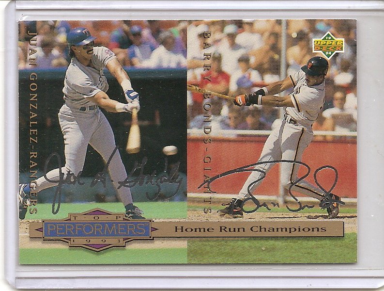 Juan Gonzalez/Barry Bonds - 1994 Collector's Choice - Silver Signature # 313 Nr. Mint (Item # EC-19)