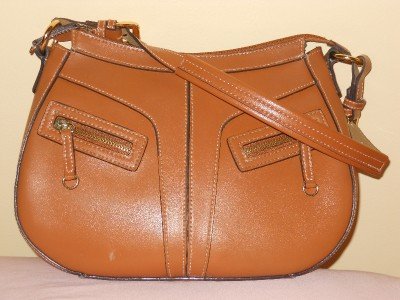 STONE MOUNTAIN - Light BROWN Faux Leather Shoulder Handbag Hobo Adjustable Strap