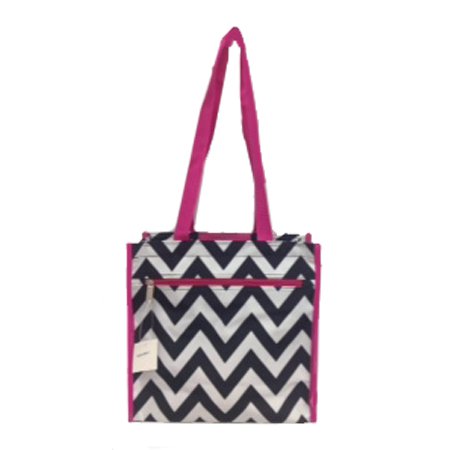 Black and White Chevron Backpack-16"