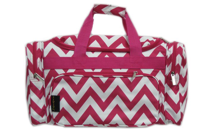 Chevron Fuchsia Weekender Bag-20"