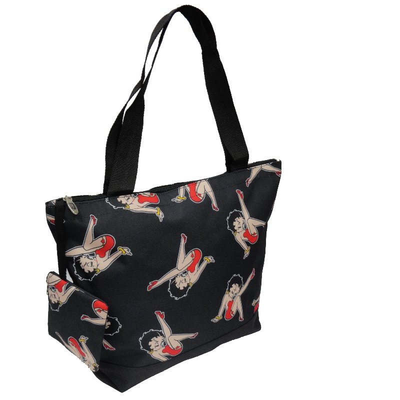 Betty Boop Black Shopping Bag - 17"
