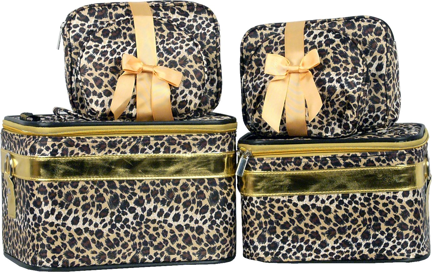 Leopard Cosmetic Case - 6 Pc Set