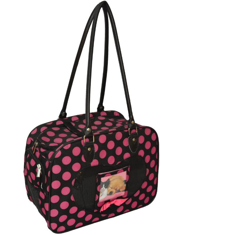 Pink Polka Dots Pet Carrier