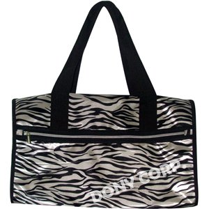 Leopard Microfiber B/W Duffel Bag - 19"