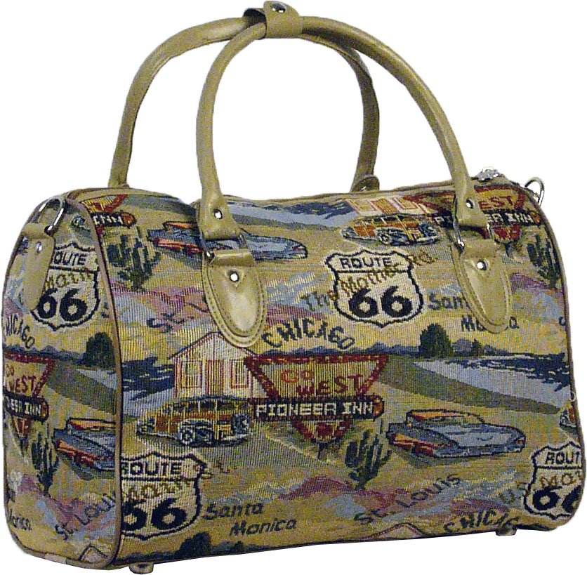 Route 66 Tapestry Duffle Bag - 16"