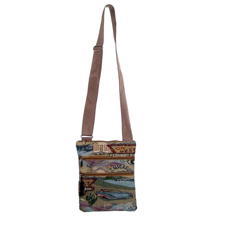 Route 66 3 Zipper Passport Bag - 10"