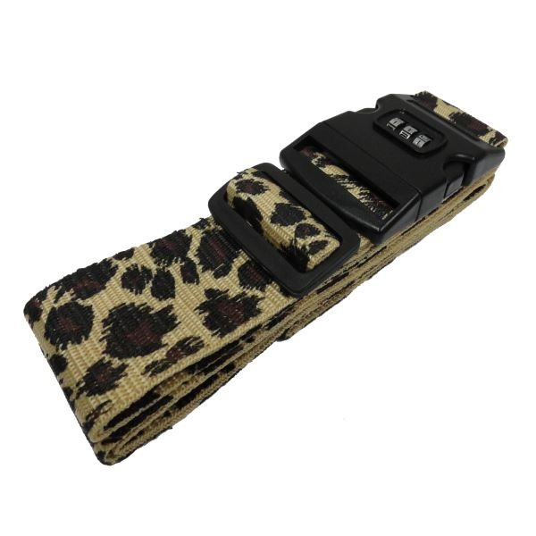 Luggage Strap w/ Lock Buckle, Leopard - 75"