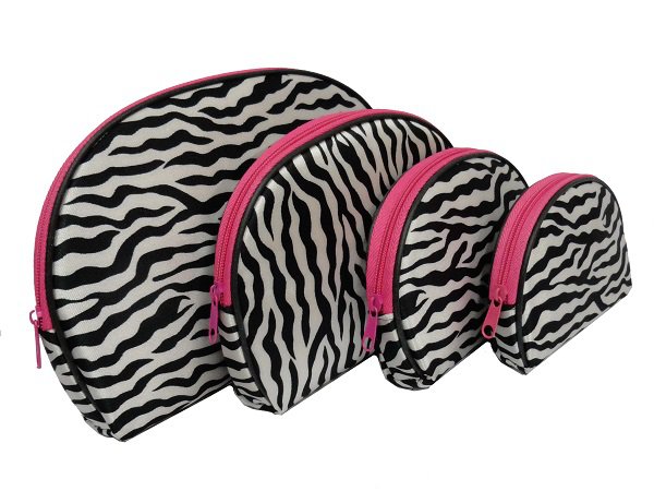 4 In 1 Cosmetic Bag, Zebra