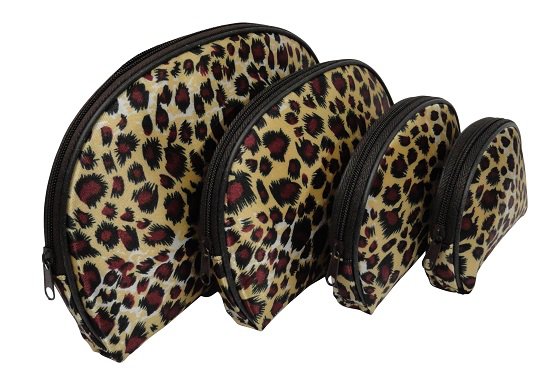 4 In 1 Cosmetic Bag,Leopard