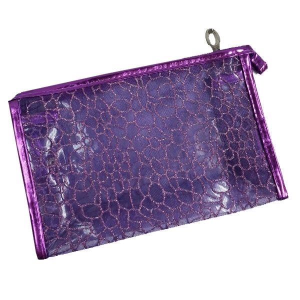 Transparent Cosmetic Bag, Purple