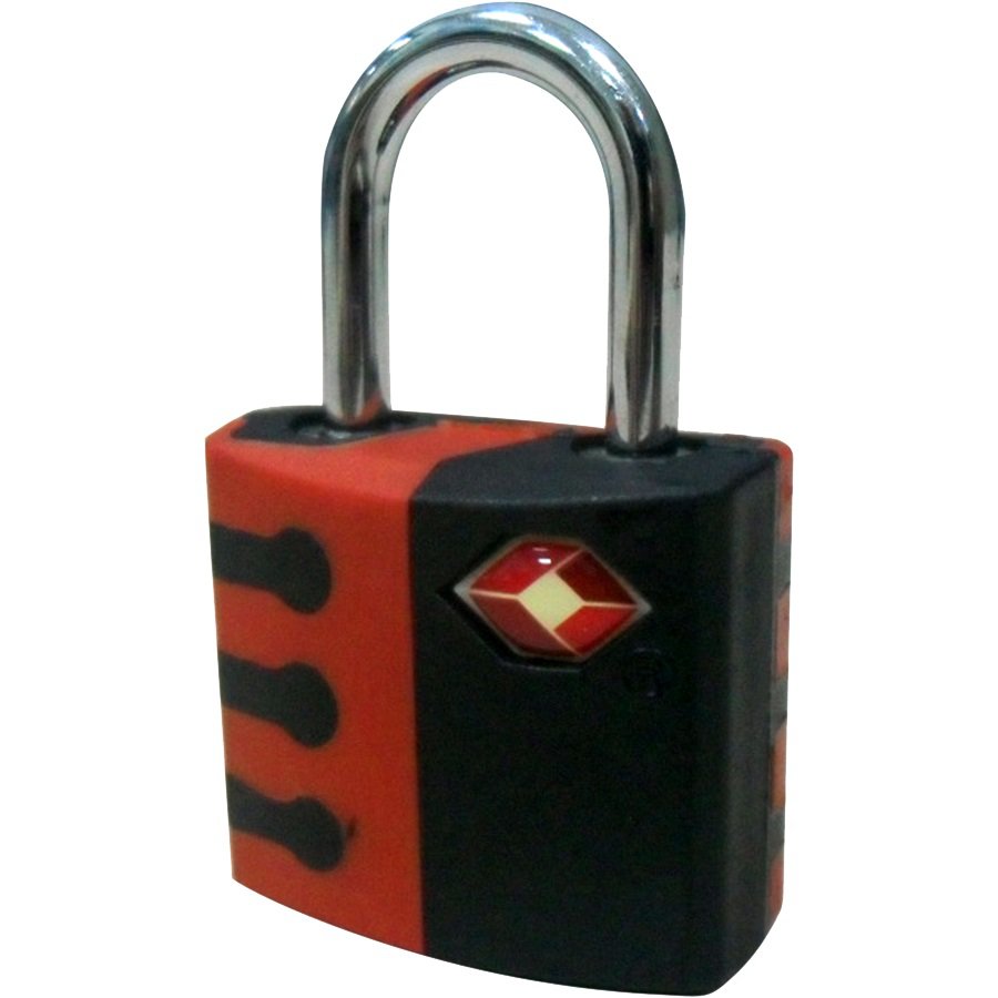 TSA Pad Lock, Black/ Red