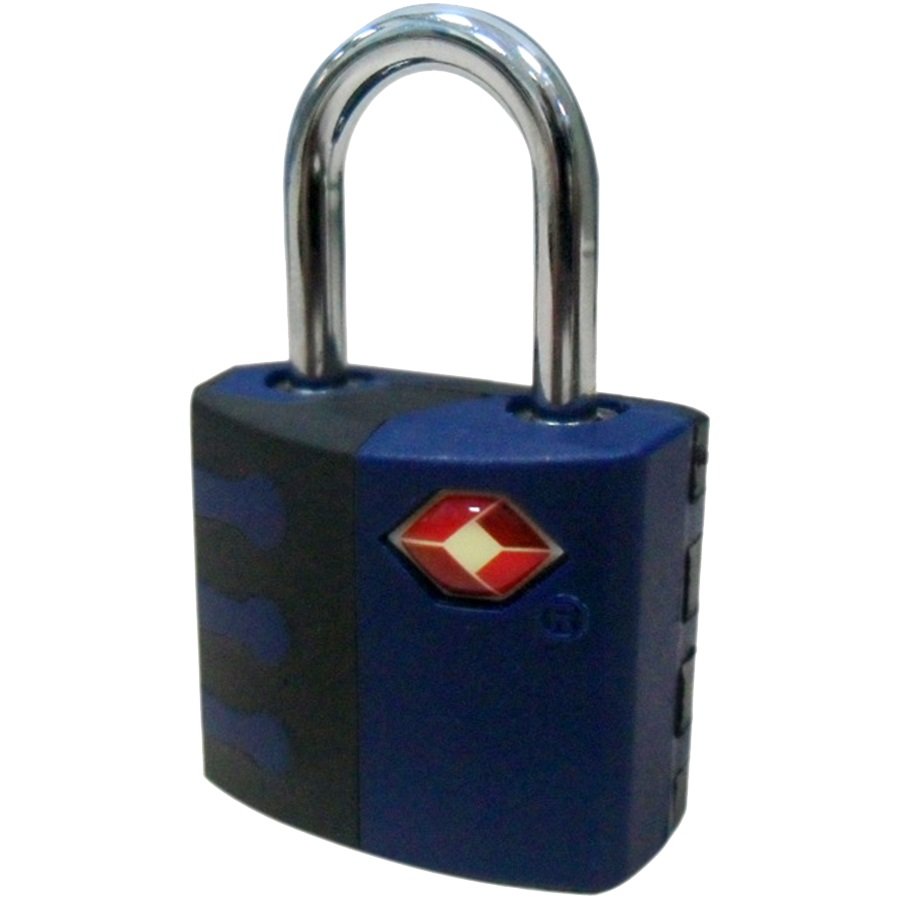TSA Pad Lock, Blue & Black