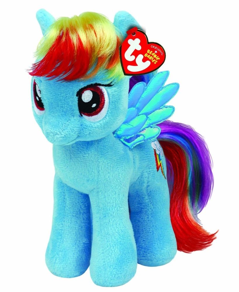 My Little Pony Ty Beanie Baby Rainbow Dash (w/FREE NEON PONY BLIND BAG!)