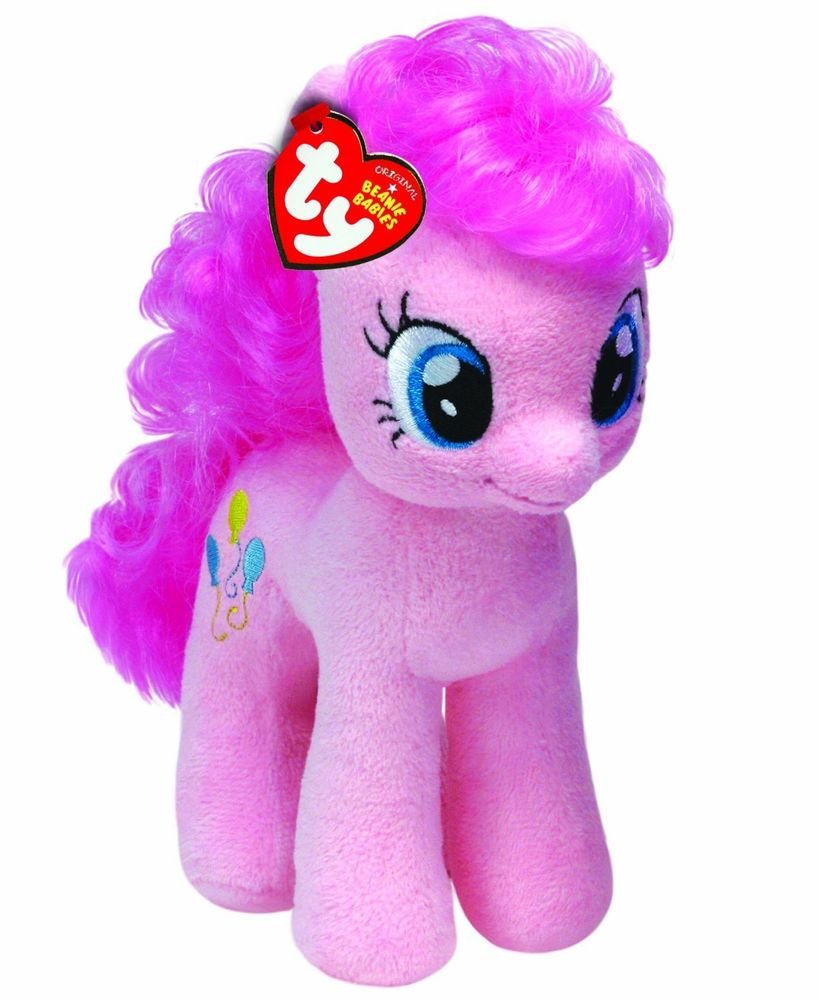 My Little Pony Ty Beanie Baby Pinkie Pie w/FREE NEON PONY BLIND BAG!