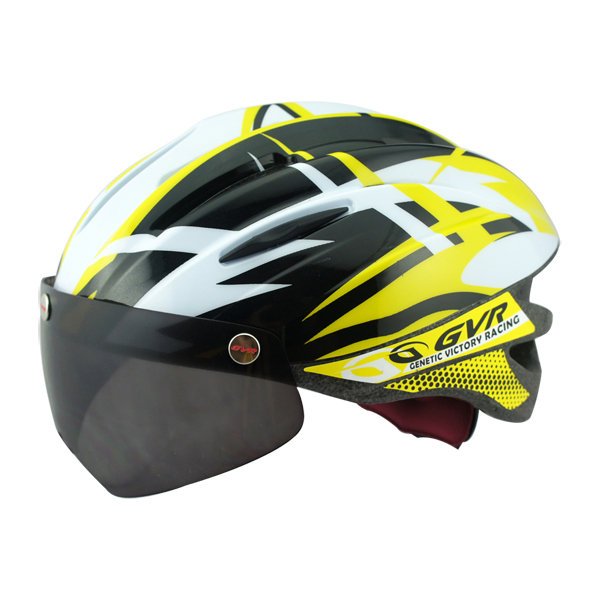 GVR Cycling Helmet G-203V With Magnetic Visor Jump - Yellow Free Shipping !