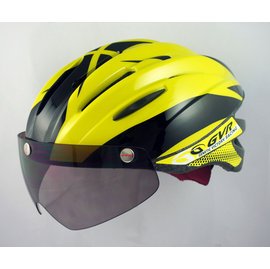 GVR Cycling Helmet G-203V With Magnetic Visor illusion - Yellow Free Shipping !