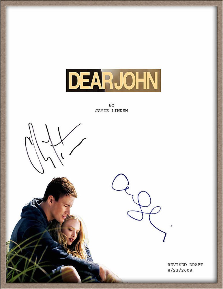 CHANNING TATUM & AMANDA SEYFRIED SIGNED "DEAR JOHN" MOVIE SCRIPT RPT *FREE SHIP*