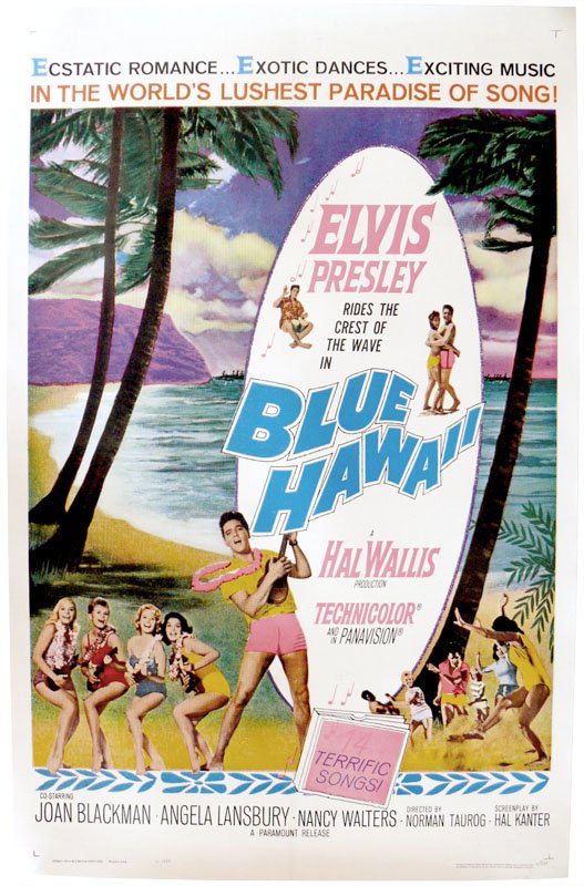 ELVIS PRESLEY ANGELA LANSBURY SIGNED X2 "BLUE HAWAII" MOVIE MUSICAL SCRIPT RPT