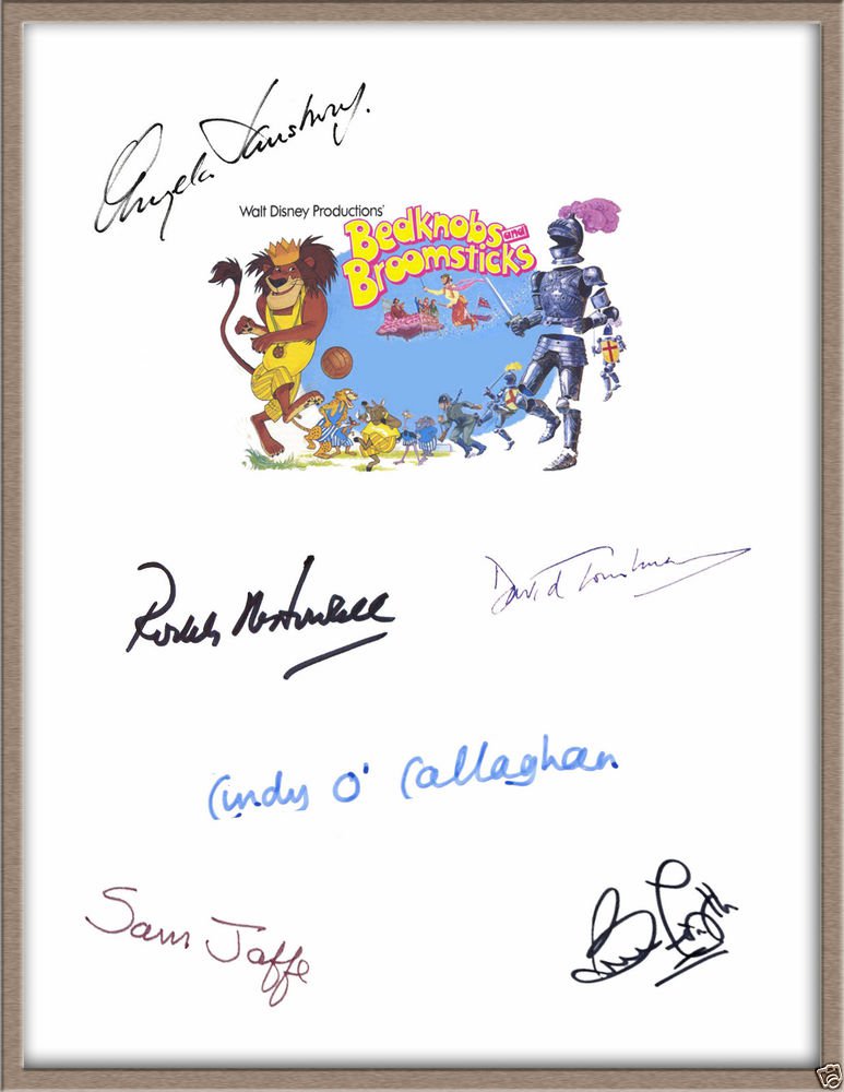 ANGELA LANSBURY SIGNED X6 DISNEY'S "BEDKNOBS AND BROOMSTICKS" MOVIE SCRIPT RPT