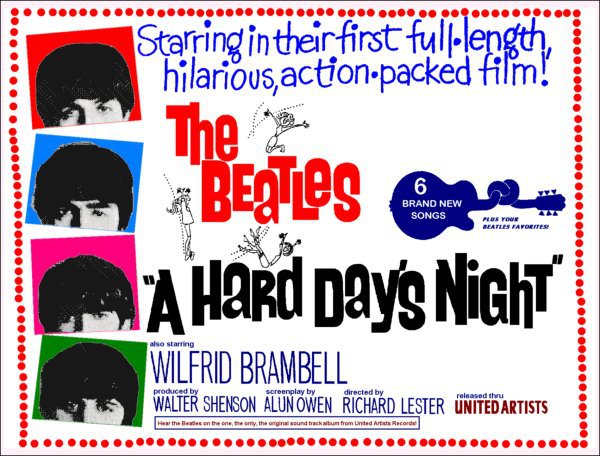 JOHN LENNON PAUL MCCARTNEY RINGO STARR SIGNED X4 "A HARD DAYS NIGHT" SCRIPT RPT