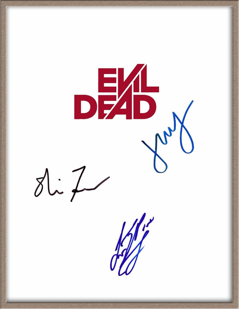 JANE LEVY SHILOH FERNANDEZ CAST SIGNED X3 EVIL DEAD 2013 MOVIE SCRIPT RPT