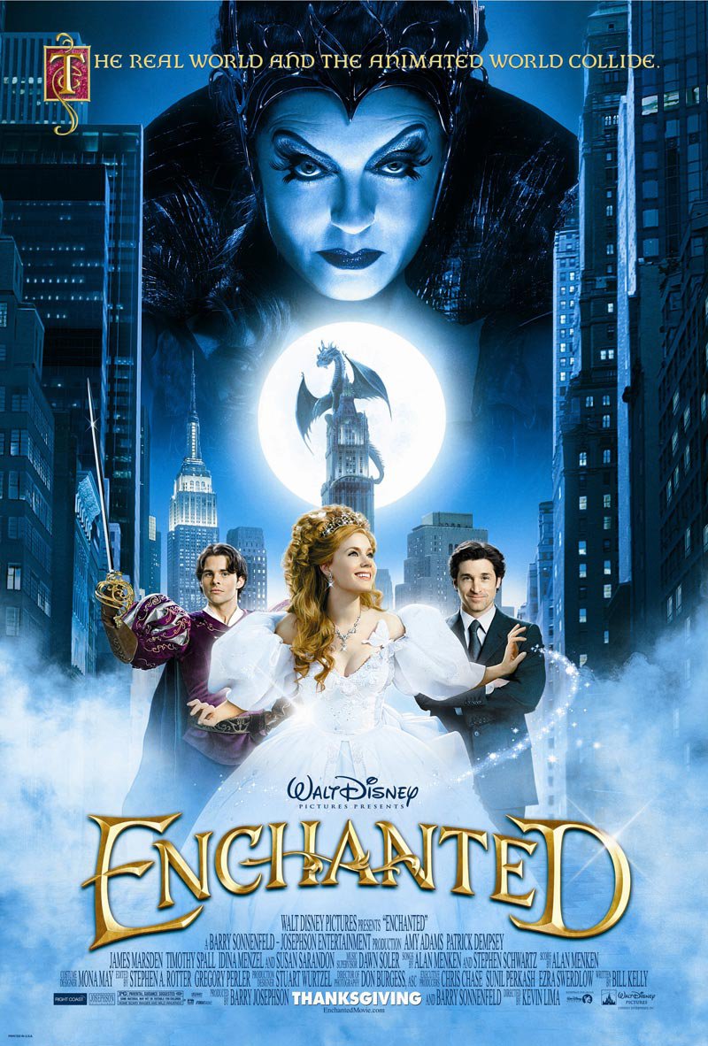 AMY ADAMS PATRICK DEMPSEY JAMES MARSDEN SIGNED ENCHANTED MOVIE SCRIPT RPT