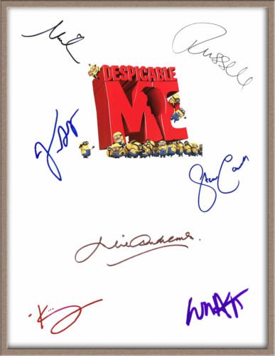 STEVE CARELL JASON SEGEL MIRANDA COSGROVE SIGNED X7 "DESPICABLE ME" SCRIPT RPT