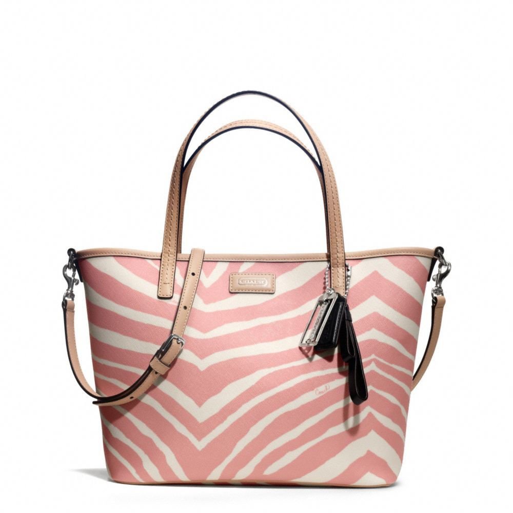 Coach Handbag Park Metro Zebra Small Tote/Shoulder Bag Pink Tulle-NWT-RP: $268