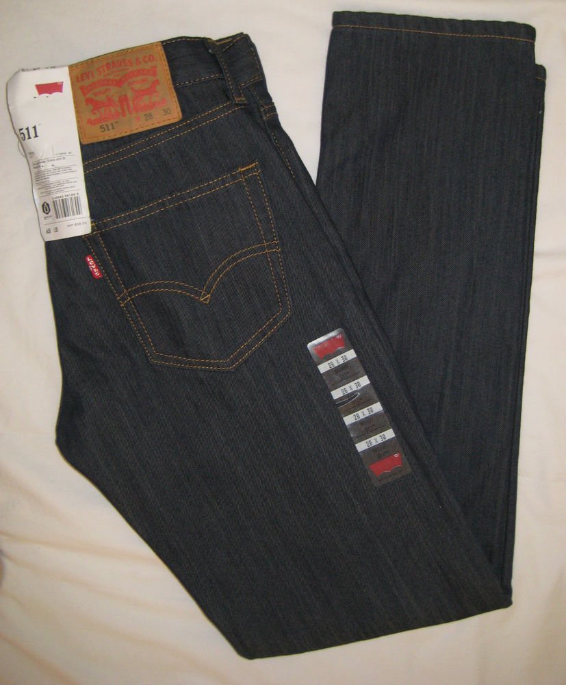 MEN'S LEVI'S 511 SKINNY, Slim Fit, Dark Blue Jeans/Pant Waterless SIZE: 28x30