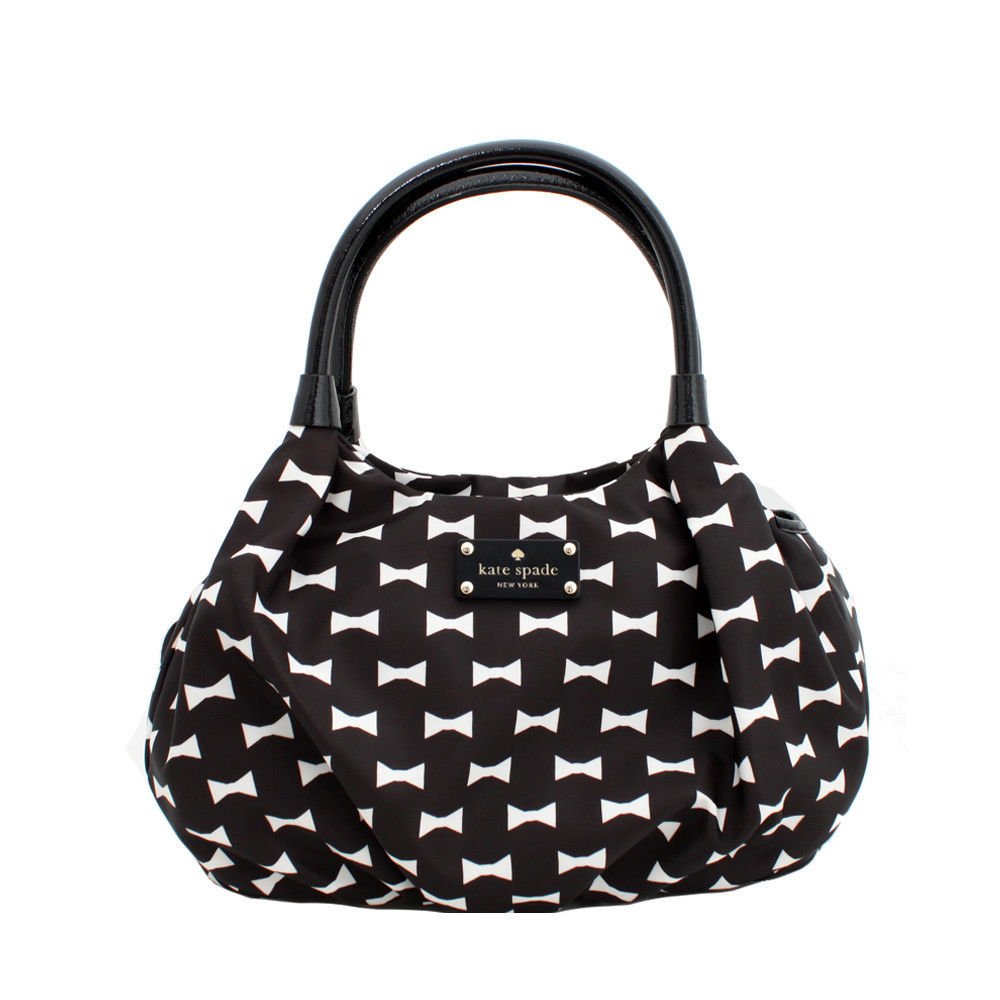 Kate Spade New York Bow Shoppe Small Karen Shoulder Bag Black/Cream-NWT-SRP:$288