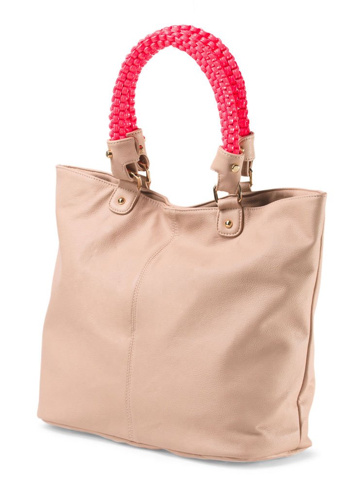 Deux Lux Handbag Charming Tote Bag in Grey or Blush-NWT-RP: $185