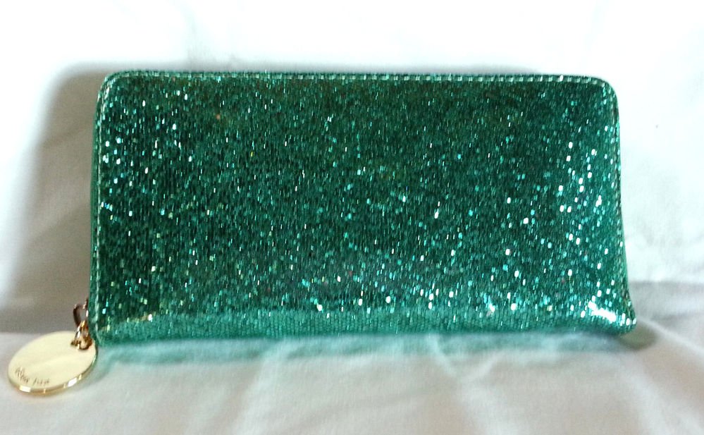Deux Lux Wallet Glitter Jax Zip-Around Wallet Purple, Gold, or Mint-NWT-RP: $55