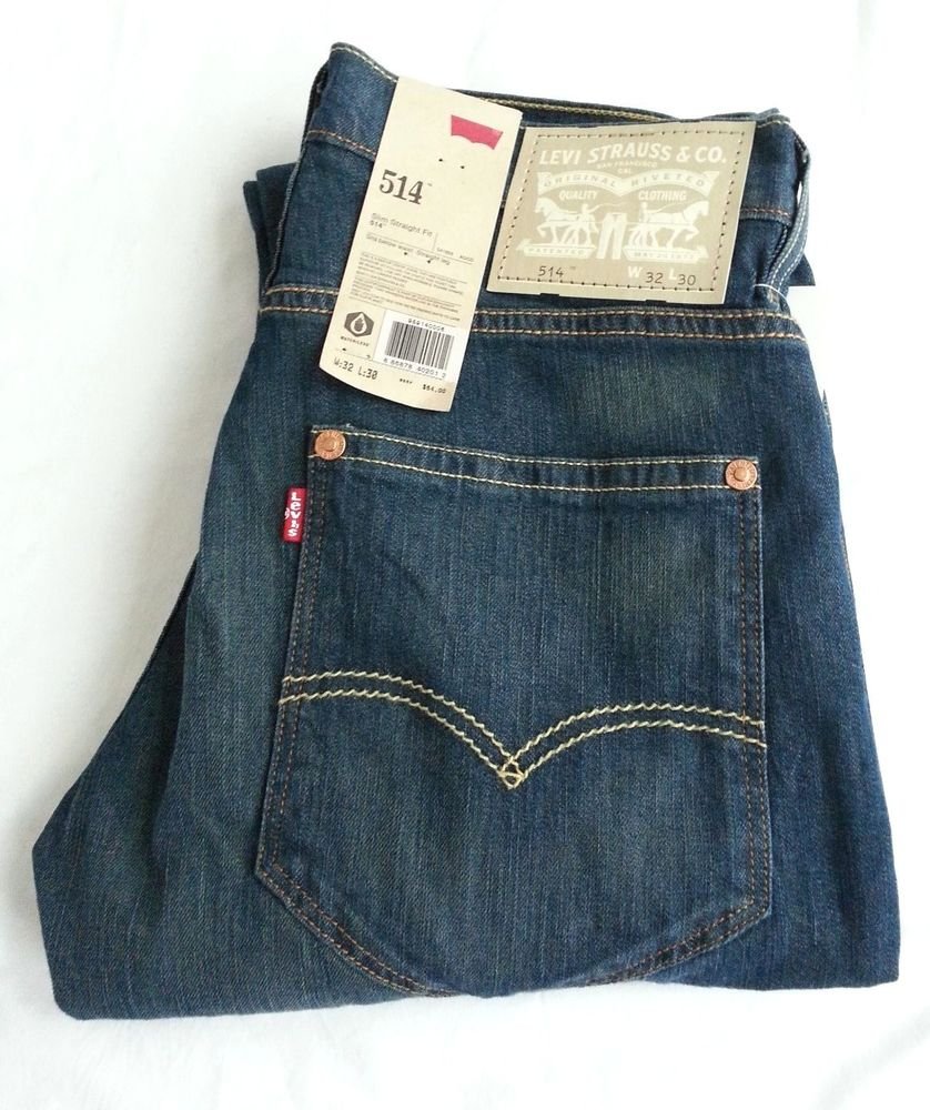 MEN'S LEVI'S 514 Slim Straight Fit Denim Jeans Size 32 x 30-NWT-RP: $64