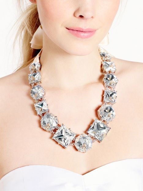 kate spade jewelry clear crystal kaleidoscope bridal necklace-NWT-RP: $298