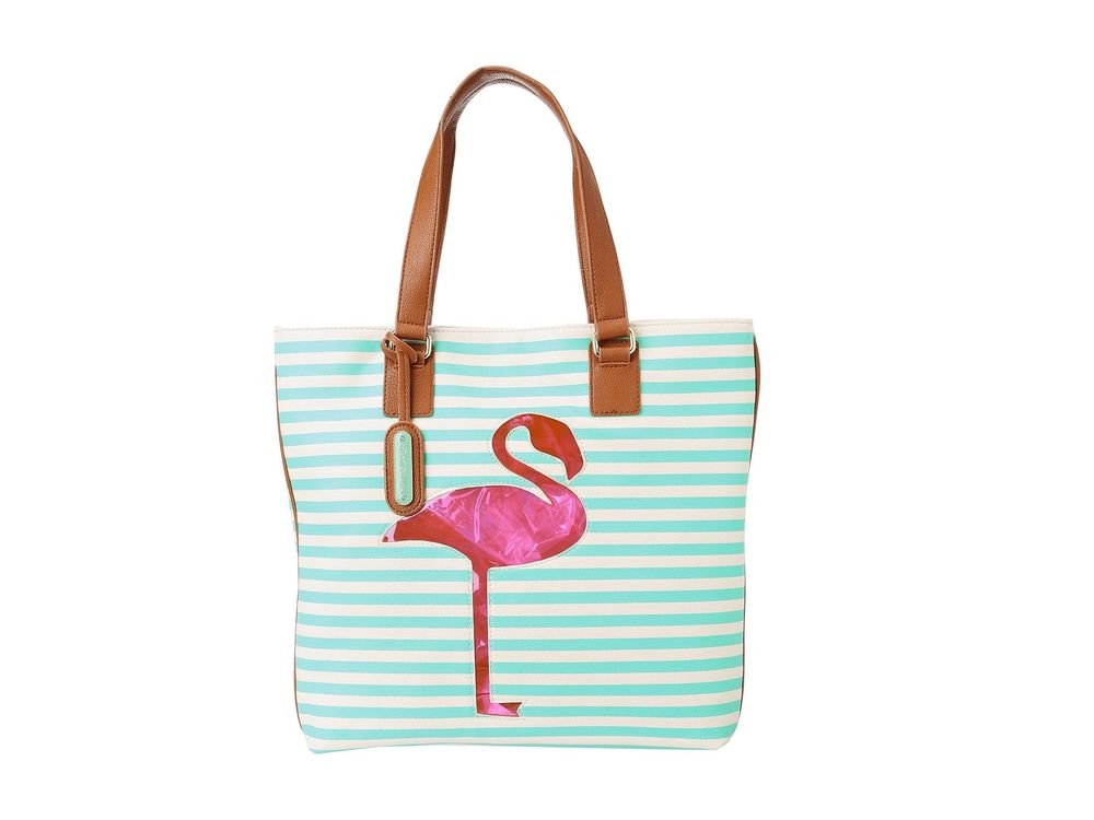 Betsey Johnson Handbags Pink Flamingo Cut It Out Tote Bag in Gumby-NWT-RP: $88
