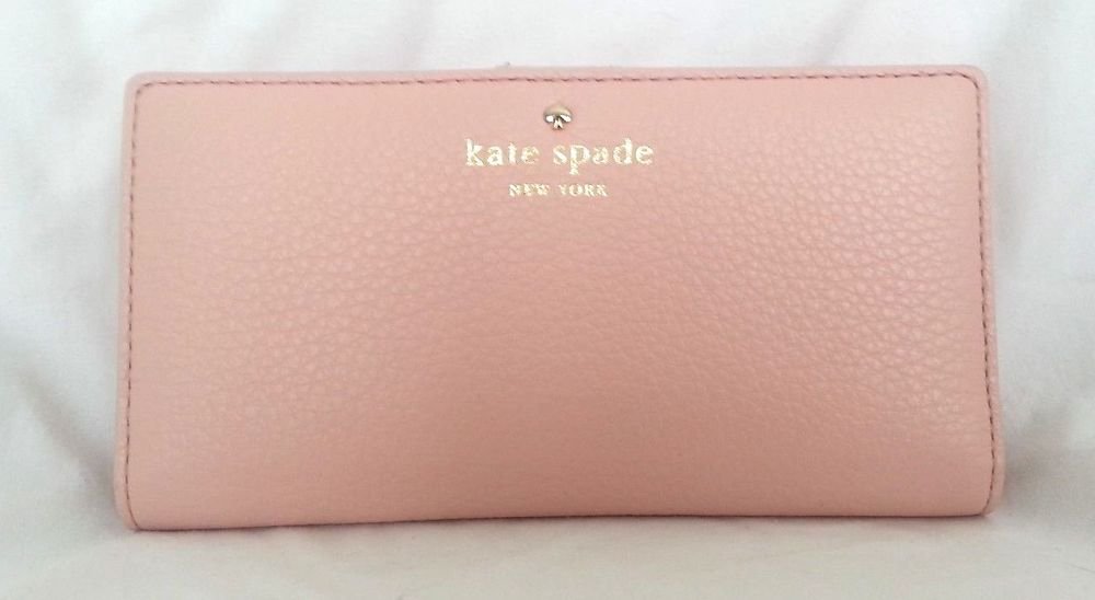 Kate Spade New York Cobble Hill Stacy Wallet in Peach Blossom-NWT-$128