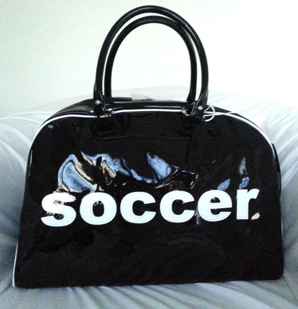 Trumpette PVC Large 'Soccer' Schleppbag Bag in Black-NWT-RP: $80+