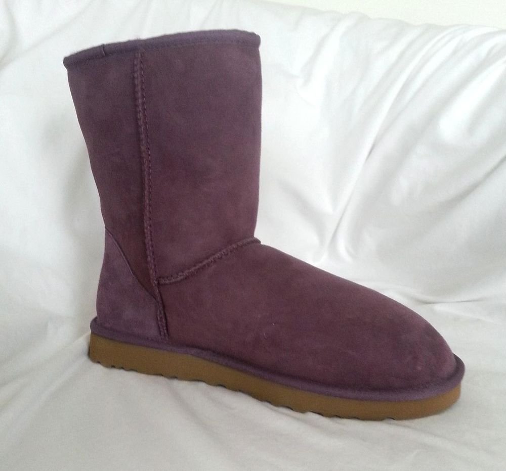 UGG Australia Suede Women Classic Short Boot in Purple Velvet Sz 10-NIB-RP:$155