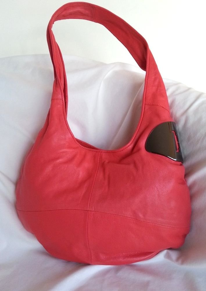 Halston Heritage Leather Hobo Shoulder Bag in Guava Pink-NWT-RP:$495