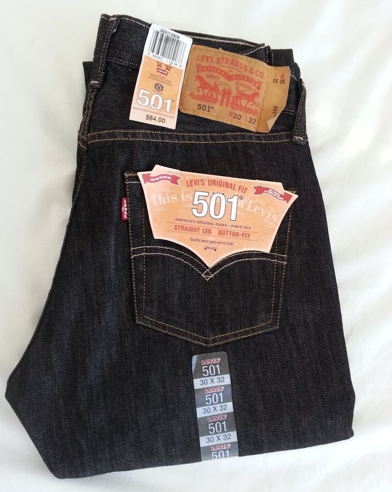 MEN'S LEVI'S 501 Original Fit, Straight Leg Button-Fly Size 30x32