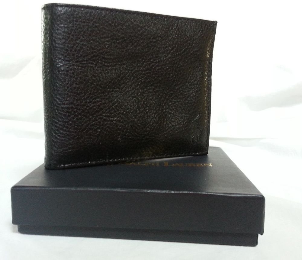 Polo Ralph Lauren Men's Black Textured Leather Wallet