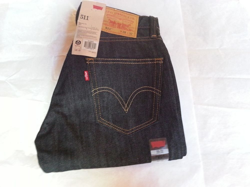 MENS'- LEVI'S 511 Skinny Fit, Dark Blue Jeans SIZE: 28 x 30 - NWT - SRP $58