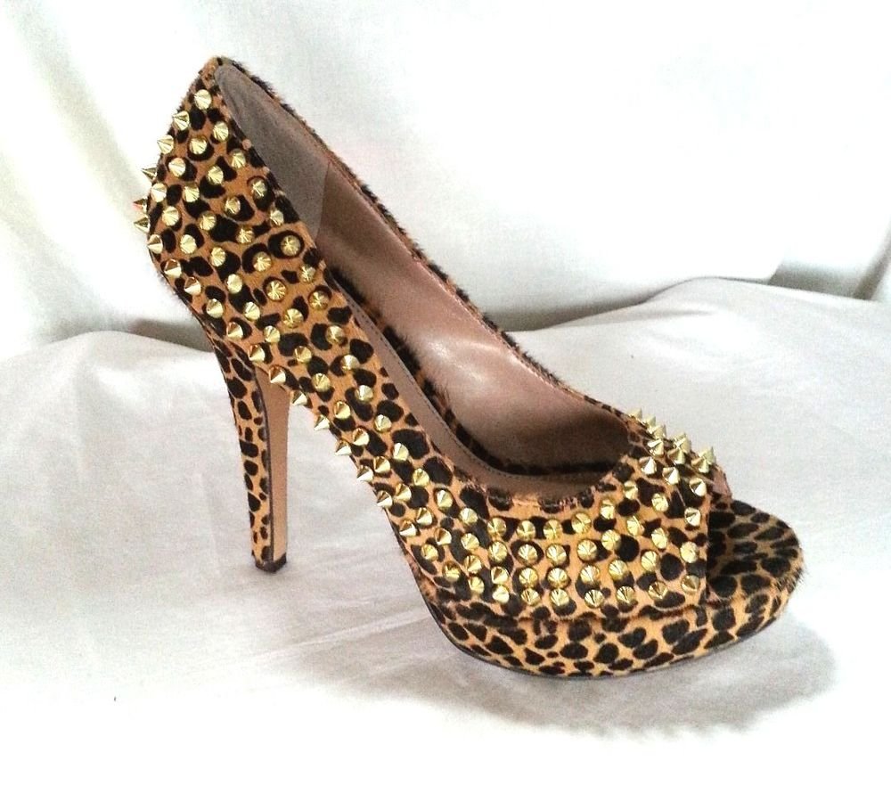 Vince Camuto Mandie Spotted Cheetah Pony Studded Pump Sz. 8 or 8.5-NWB-RP: $198