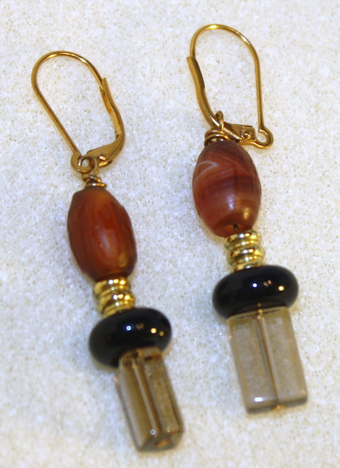 Lucite, Metal, & Glass Earrings - Item #E1