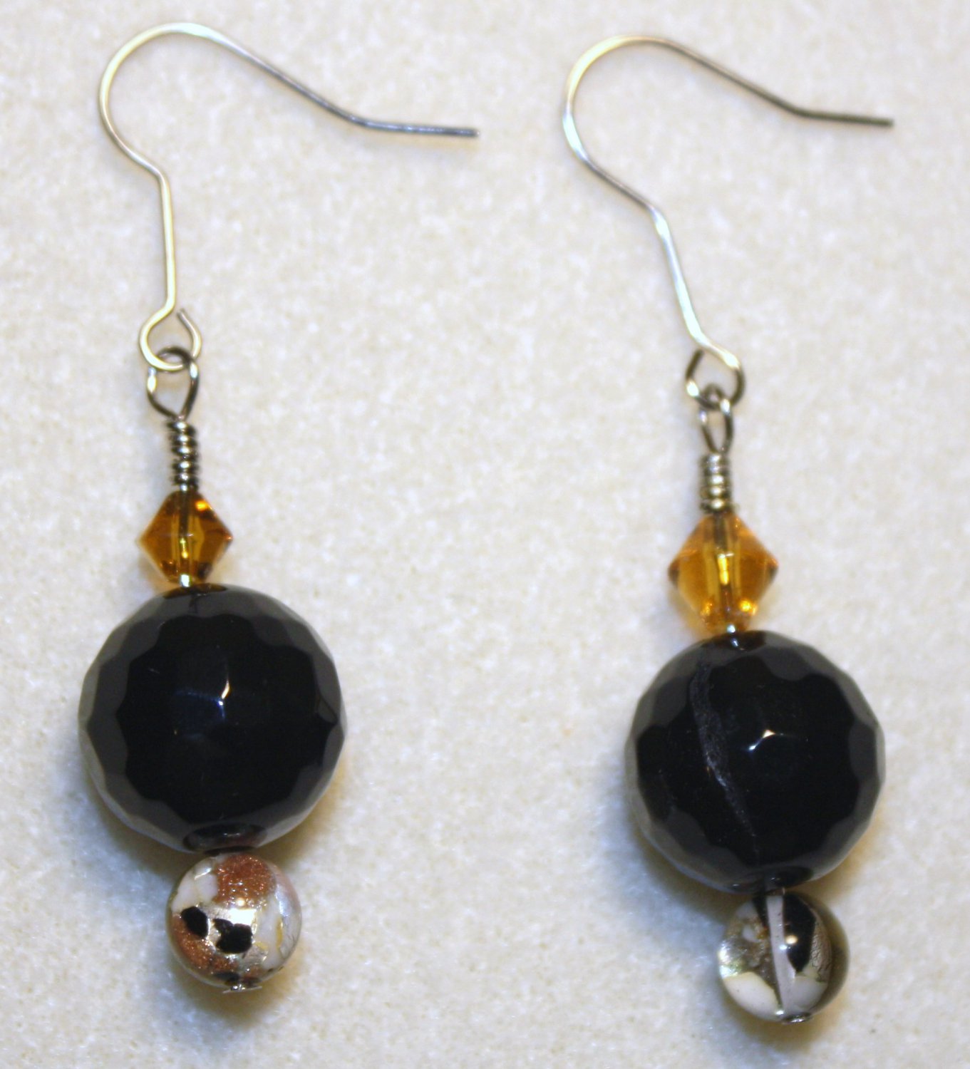 Black Agate Earrings - Item #E25