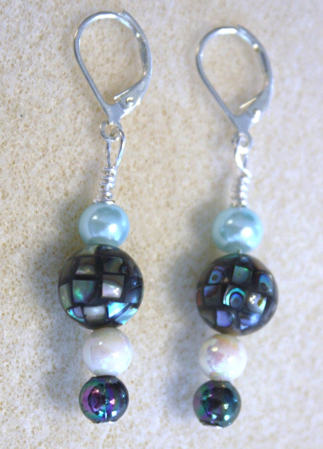 Abalone Shell Earrings - Item #E127