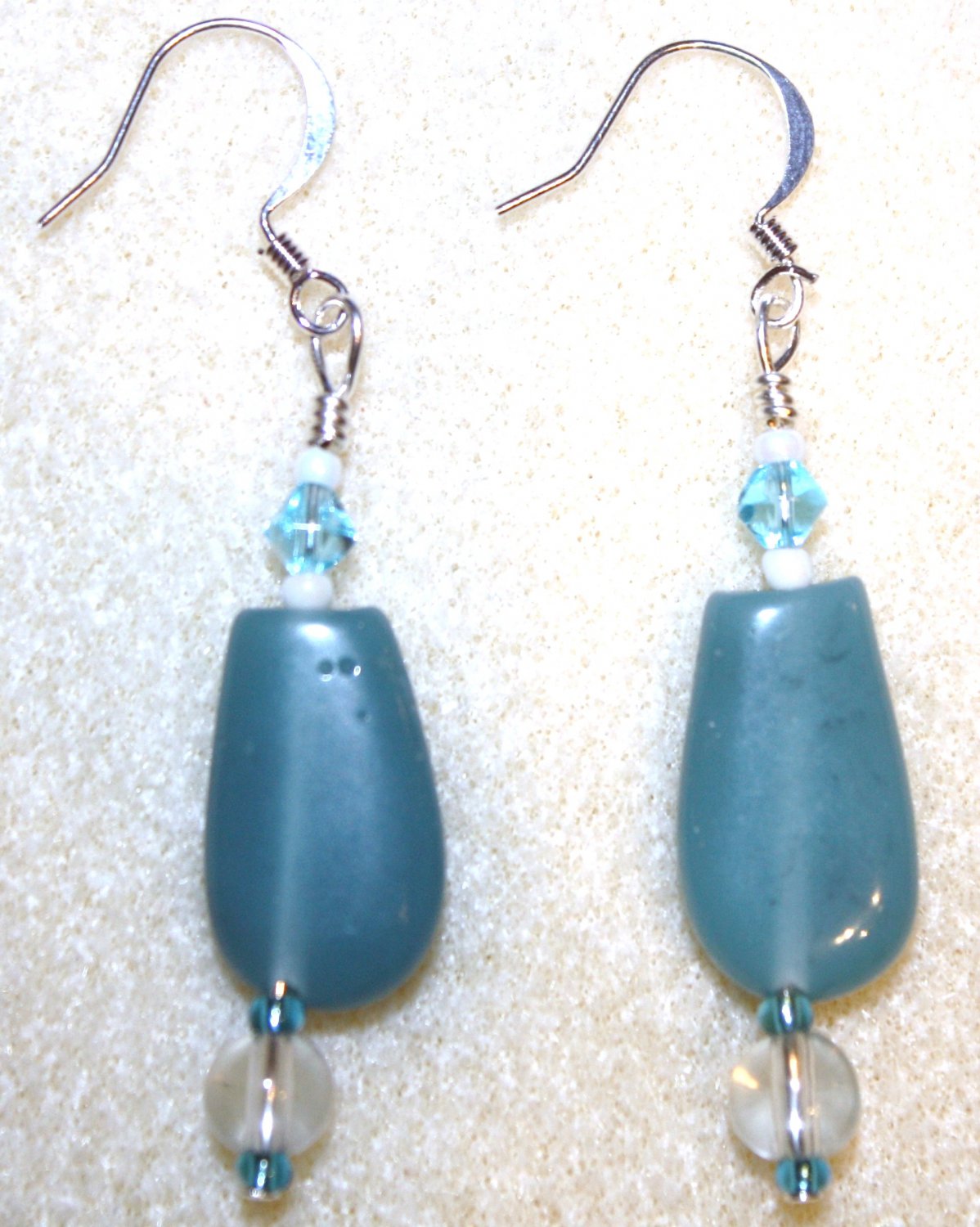 Aqua Focal Earrings - Item #E160